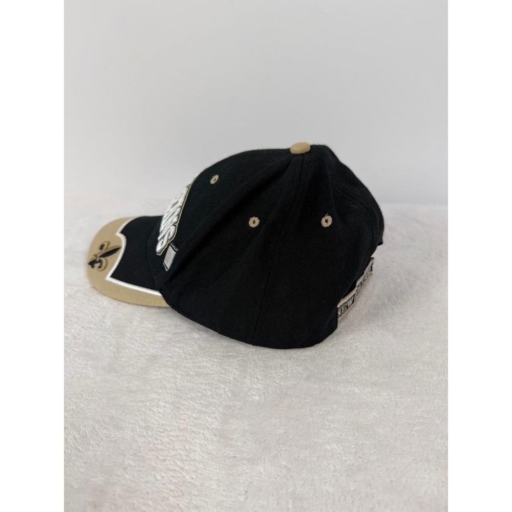 New Orleans Saints NFL Black Adjustable Hat‎ Fleur-de-Lis Logo Cap - Picture 2 of 6